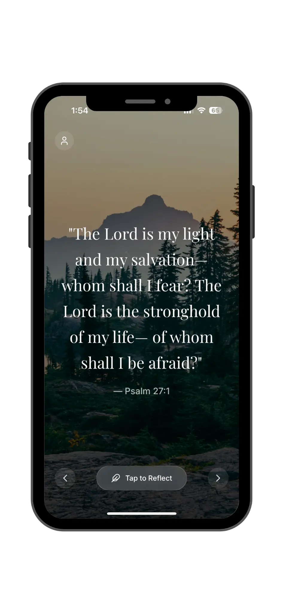 Daily Passage morning scripture screen